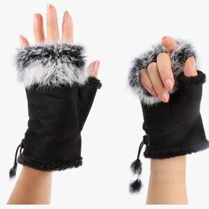NWT Fjallprodukter AB Fingerless Faux Fur Adjustable Gloves